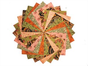 32 5 inch beautiful jacobean quilting squares charm pack by andover & qt fabrics 8 colorways