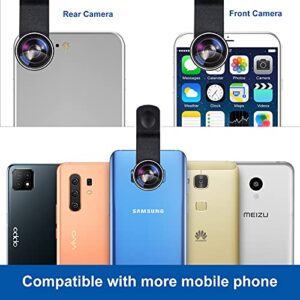 New fgzefort 11 in 1 Cell Phone Lens Kit Wide Angle Lens & Macro Lens+Fisheye Lens+Telephoto Lens+CPL/Flow/Radial/Star/Soft Filter+Kaleidoscope Lens Compatible for iPhone and Most of Smartphone