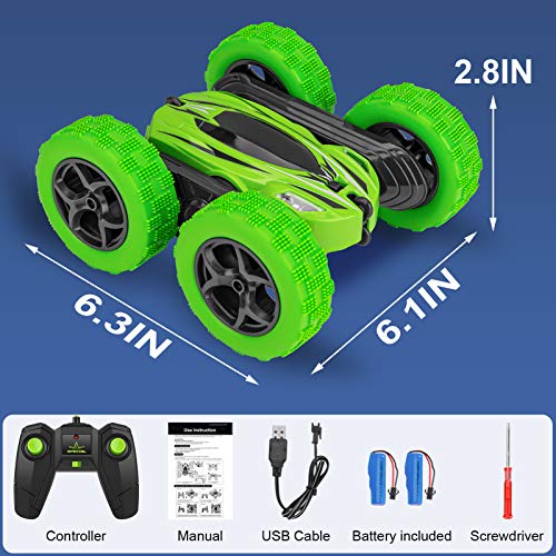 Remote Control Car, RC Stunt Car Toy, Double Sided 360 Degree Rotating Tumbling Rechargeable Car, High-Speed 2.4Ghz Remote Control Race Car, 4WD Off-Road Vehicle, Birthday Toy Cars Gift for Kids