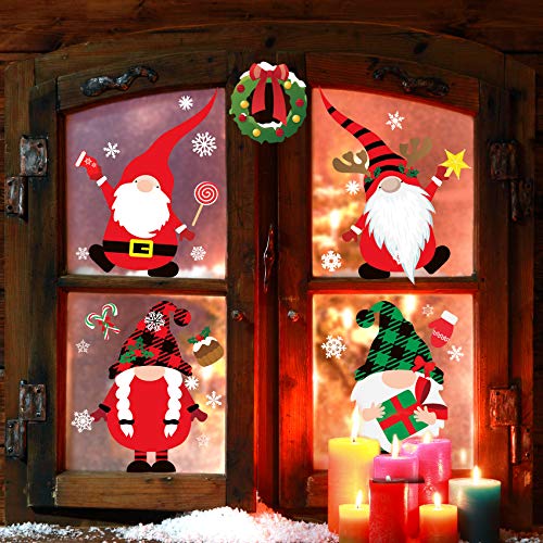 Funnlot Christmas Window Clings Christmas Window Clings 316PCS Christmas Window Stickers Christmas Window Decals 8 Sheets Christmas Window Decorations Window Clings for Glass Windows