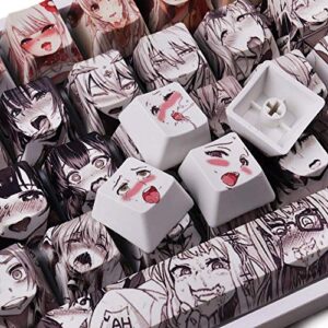 Gliging Anime Keycaps 108 PBT Dye Sublimation OEM Profile Japanese Anime Keycap for 61/87/104/108 Cherry Mx Gateron Kailh Switch Mechanical Keyboard