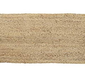 Madhu International Natural Jute Table Runner Rug, Long-Lasting Hand-Woven Rectangular Area Rug, Made from Jute Material for Indoor & Covered Door Entrances, 13 X 48 Inch