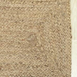 Madhu International Natural Jute Table Runner Rug, Long-Lasting Hand-Woven Rectangular Area Rug, Made from Jute Material for Indoor & Covered Door Entrances, 13 X 48 Inch