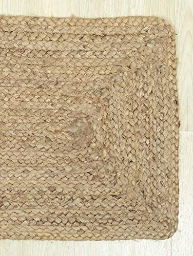 Madhu International Natural Jute Table Runner Rug, Long-Lasting Hand-Woven Rectangular Area Rug, Made from Jute Material for Indoor & Covered Door Entrances, 13 X 48 Inch