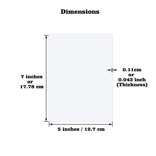 Langaelex 10 Pieces 5’’ x 7’’ x 0.043’’ (Actual Thickness 1.0mm -1.2mm) Acrylic Sheets Clear Extruded Plexiglass for Picture Frame Glass Replacement, Projects Display, Painting (5 inch x 7 inch)