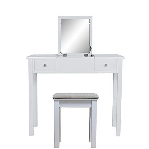 AODAILIHB Vanity Desk with Flip Top Mirror and Tool Set Dressing Table Makeup Desk Large Storage Capacity Work and Study Writing Table Bedroom Furniture