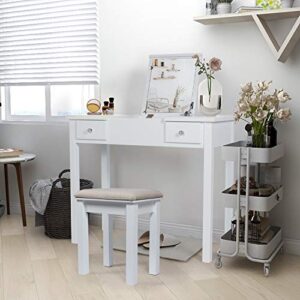 AODAILIHB Vanity Desk with Flip Top Mirror and Tool Set Dressing Table Makeup Desk Large Storage Capacity Work and Study Writing Table Bedroom Furniture