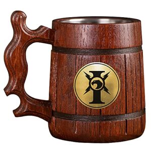 adeptus custodes beer stein, personalized 40k wooden beer mug, custom beer stein, gamer gift, gamer tankard, gift for men, gift for him