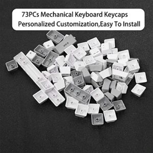 Replaceable Keycaps,73 PBT Sublimation Keycaps,with Cute Patterns,Abrasion Resistance,easy to Install,Suitable for Mechanical Keyboards (#3)