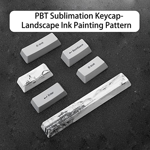 Replaceable Keycaps,73 PBT Sublimation Keycaps,with Cute Patterns,Abrasion Resistance,easy to Install,Suitable for Mechanical Keyboards (#3)