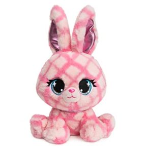 gund p.lushes designer fashion pets trixie karrats premium bunny stuffed animal, pink and purple, 6”