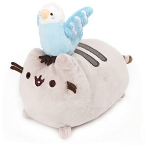 GUND Pusheen & Bo Parakeet Best Friend Set Two-in-One Plush Cat Stuffed Animal, Gray and Blue, 6”