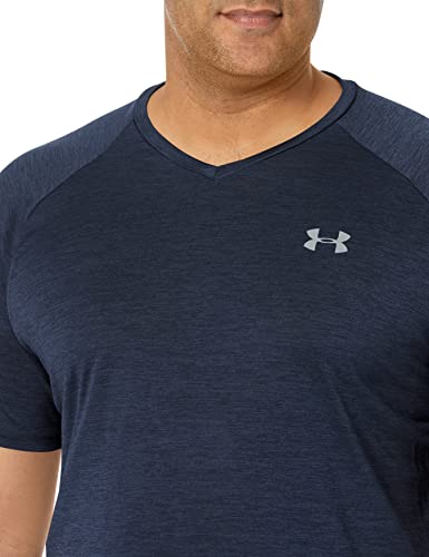 Under Armour Men's Tech 2.0 V-Neck Short-Sleeve T-Shirt , Academy Blue (408)/Steel , 4X-Large Tall