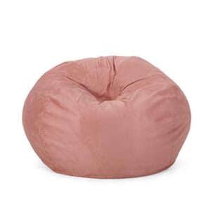 christopher knight home harrison modern 5 foot microfiber bean bag cover only, rose petal pink