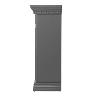 SEI Furniture Dakesbury Faux Stacked Stone Electric Fireplace, Gray