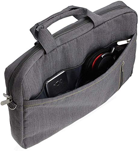 Navitech Grey Sleek Premium Water Resistant Laptop Bag - Compatible with The Alienware Area-51m r2 17.3" Gaming Laptop