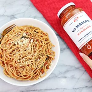 Keto Marinara Sauce by Yo Mama's Foods - Marinara Pasta Sauce for Pasta, Pizza, and Gourmet Dishes | (3) 12.5 Ounce Pasta Sauce Jars | No Sugar Added, Low Carb, Low Sodium, Gluten Free, Paleo Friendly, and Made with Whole, Non-GMO Tomatoes!