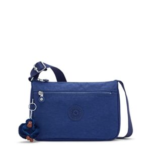 kipling womens women's callie bag, organize accessories, spacious interior, adjustable strap, nyl shoulder bag, ink blue tonal, 10.5 l x 7.5 h 4.5 d us