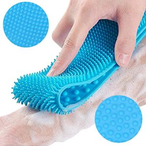 Silicone Body Scrubber for Shower, Silicone Bath Body Brush, Easy to Clean, Washer Lathers Well, Eco Friendly, Long Lasting, Exfoliating More Hygienic