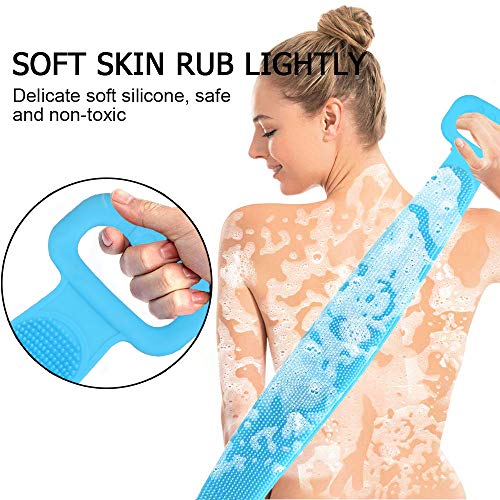 Silicone Body Scrubber for Shower, Silicone Bath Body Brush, Easy to Clean, Washer Lathers Well, Eco Friendly, Long Lasting, Exfoliating More Hygienic