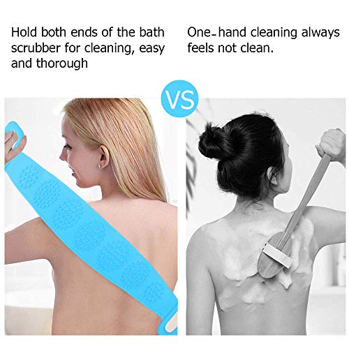 Silicone Body Scrubber for Shower, Silicone Bath Body Brush, Easy to Clean, Washer Lathers Well, Eco Friendly, Long Lasting, Exfoliating More Hygienic