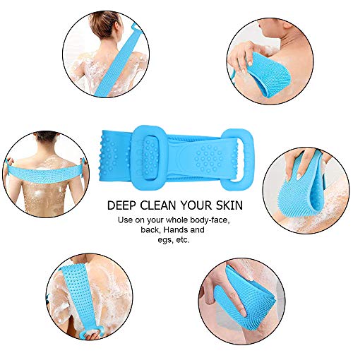 Silicone Body Scrubber for Shower, Silicone Bath Body Brush, Easy to Clean, Washer Lathers Well, Eco Friendly, Long Lasting, Exfoliating More Hygienic