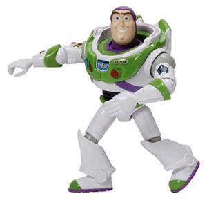 Mattel Disney Pixar Buzz Lightyear Action Figure, Posable Character in Signature Look, Collectible Toy, 7 Inch