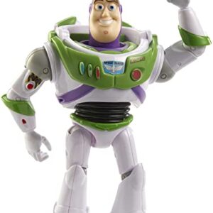 Mattel Disney Pixar Buzz Lightyear Action Figure, Posable Character in Signature Look, Collectible Toy, 7 Inch