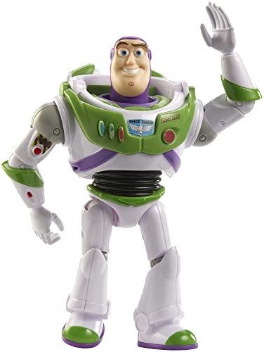 Mattel Disney Pixar Buzz Lightyear Action Figure, Posable Character in Signature Look, Collectible Toy, 7 Inch