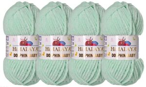 himalaya dolphin baby (4-pack) 4x100 gr chenille velvet blanket amigurumi yarn super bulky 524 yds (307)