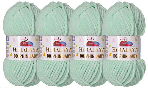 Himalaya Dolphin Baby (4-Pack) 4x100 gr Chenille Velvet Blanket amigurumi Yarn Super Bulky 524 yds (307)