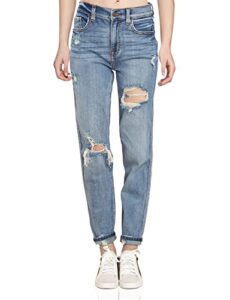 luvamia women's casual high waist ripped boyfriend jeans washed distressed denim jean pants modern blue size x-large