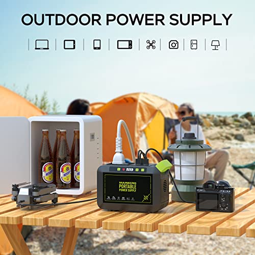 MARBERO 88Wh Portable Power Station 24000mAh Camping Solar Generator(Solar Panel Not Included) Lithium Battery Power 110V/80W AC, DC, USB QC3.0, LED Flashlight for CPAP Home Camping Emergency Backup