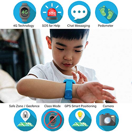 New 4G Edition - Kids Smart Watch for (Red) Boys Girls (Age 3 Years +) - Touch-Screen Smartwatch with SIM Card – Remote Monitoring/Video Call/GPS Tracker - Ready Out of The Box