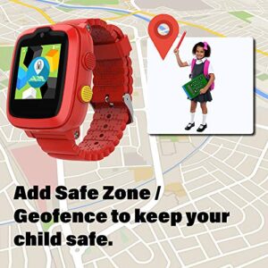 New 4G Edition - Kids Smart Watch for (Red) Boys Girls (Age 3 Years +) - Touch-Screen Smartwatch with SIM Card – Remote Monitoring/Video Call/GPS Tracker - Ready Out of The Box