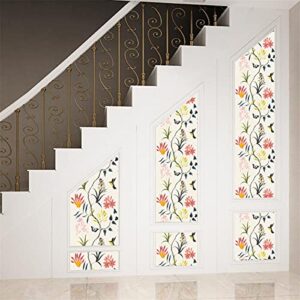 Orainege Floral Peel and Stick Wallpaper Vintage Floral Contact Paper 17.7 inch x 78.7 inch Flowers and Butterfly Contact Paper Peel and Stick Wallpaper Birds Removable Wallpaper Bathroom Wall Paper