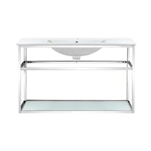 swiss madison well made forever pierre wall hung vanity, chrome