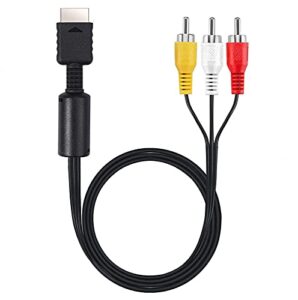 suncala （not hdmi） 6ft av tv rca audio video cord cable for playstation ps2 ps3 cable (1pack)