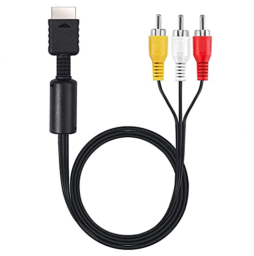 Suncala （NOT HDMI） 6FT AV TV RCA Audio Video Cord Cable for Playstation PS2 PS3 Cable (1Pack)