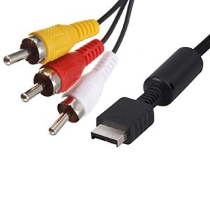 Suncala （NOT HDMI） 6FT AV TV RCA Audio Video Cord Cable for Playstation PS2 PS3 Cable (1Pack)