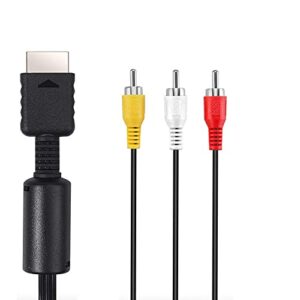 Suncala （NOT HDMI） 6FT AV TV RCA Audio Video Cord Cable for Playstation PS2 PS3 Cable (1Pack)