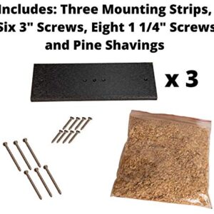 JCs Wildlife Barred Owl Nesting Box - Treated Exterior Grade Plywood - Mounting Hardware and Pine Shavings Included - Dedicated Clean Out Door for Easy Cleaning - Made in The USA