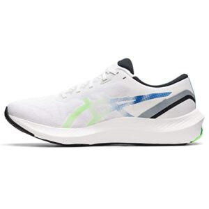 asics men's gel-pulse 13 running shoes, 11, white/bright lime