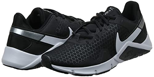 Nike Men's Gymnastics Shoe, Black White Metallic Silver, 13