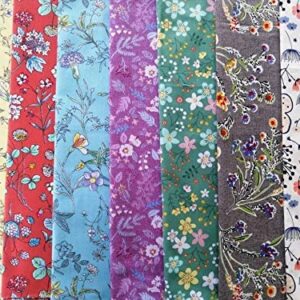 50pcs 10 x 10 inches Cotton Fabric Bundle Squares for Quilting Sewing, Precut Fabric Squares for Craft Patchwork