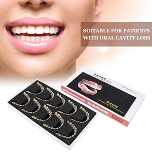 280pcs/10 Set Resin Denture False Teeth, Dental Teeth Teaching Model, Resin Denture for Patients with Oral Cavity Loss,Dental Supply Accessory