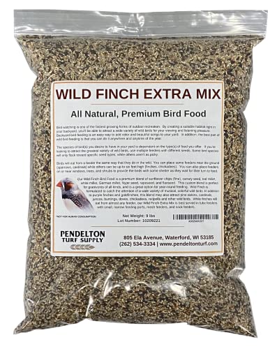 Pendelton Turf Supply Wild Finch Mix Extra | All-Natural, Premium Bird Seed (9 lbs Resealable Bag)