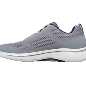 Skechers mens Go Walk Arch Fit - Idyllic Sneaker, Grey/Navy, 11 X-Wide US