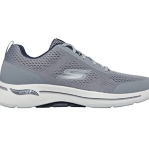 Skechers mens Go Walk Arch Fit - Idyllic Sneaker, Grey/Navy, 11 X-Wide US