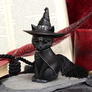 Nemesis Now Purrah Witches Hat Occult Cat Figurine, 13.5cm, Black